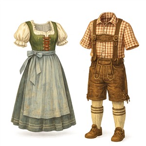 Dirndl y Lederhosen